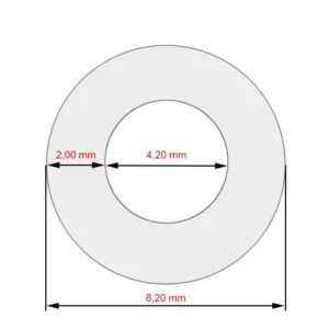 Furtun textil din silicon 4,2x8x105mm pentru mașini de cafea Jura
