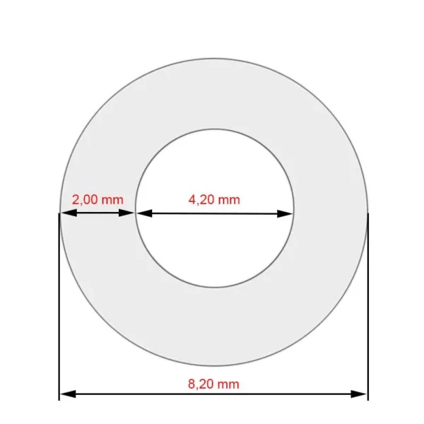 Furtun textil din silicon 4,2x8x200mm pentru mașini de cafea Jura